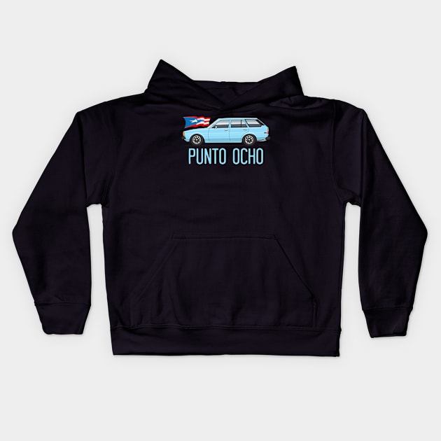 Punto Ocho Light Blue Kids Hoodie by ArtOnWheels